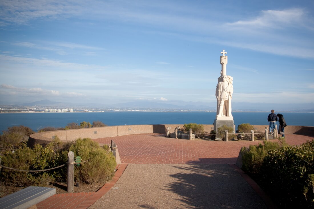 Cabrillo National Monument — city panorama photo and statue — American Butler