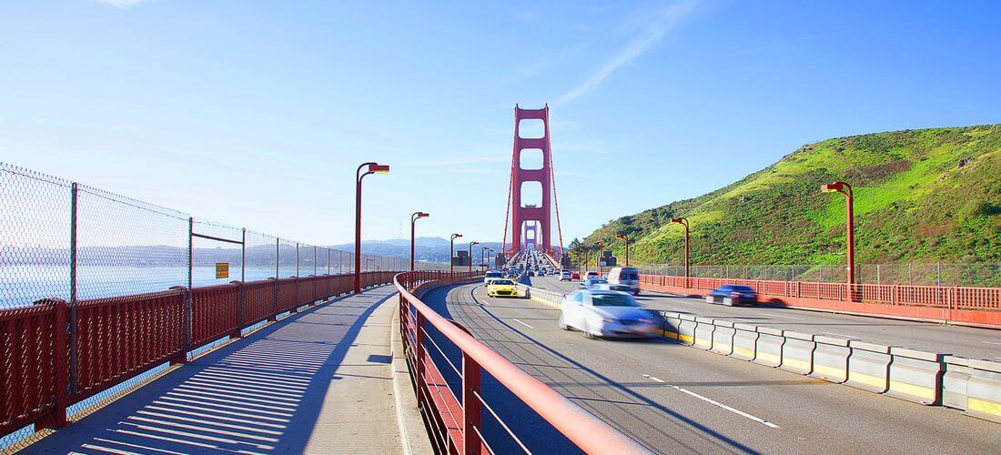 Фото велосипедных и пешеходных дорожек на мосте Золотые Ворота в Сан-Франциско — American Butler