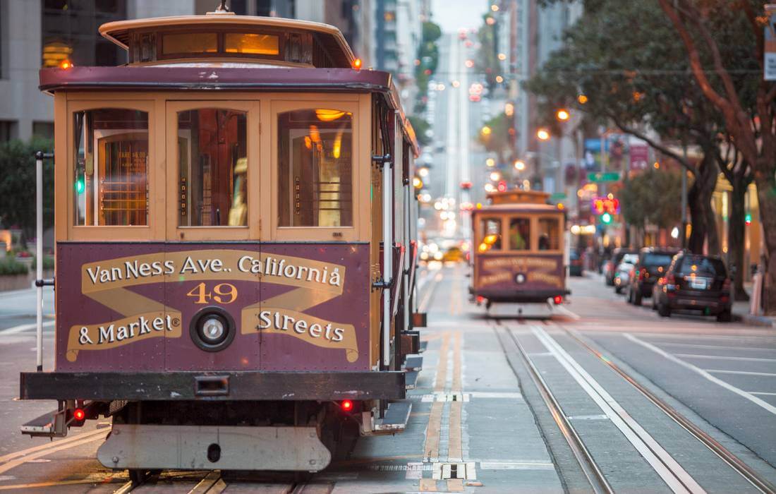 Достопримечательности Сан-Франциско - фото знаменитых канатных трамваев - American Butler