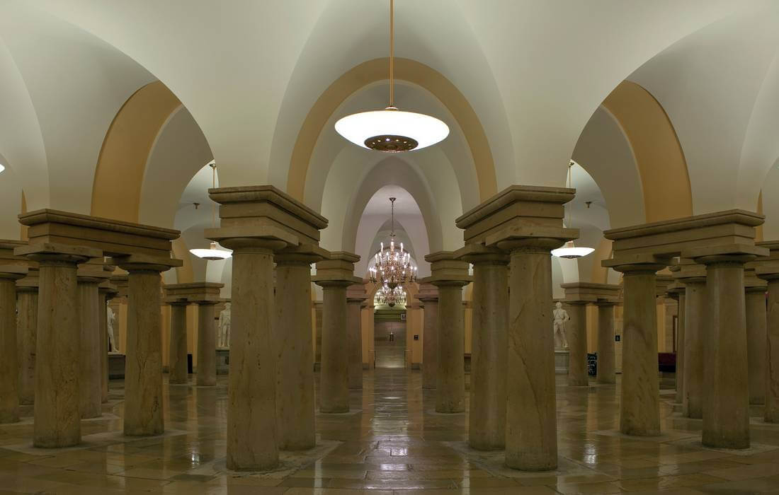 Photo of columns in the Capitol building in Washington - American Butler