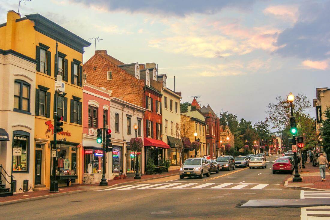 Фото улиц в районе Джорджтауне в Вашингтоне — American Butler