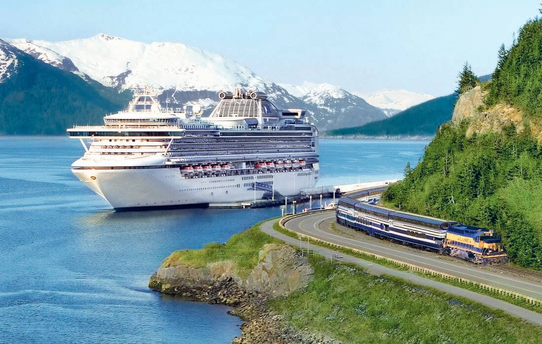 Sea cruises along the west coast of the United States and North America - photo of a cruise liner in Alaska - American Butler
