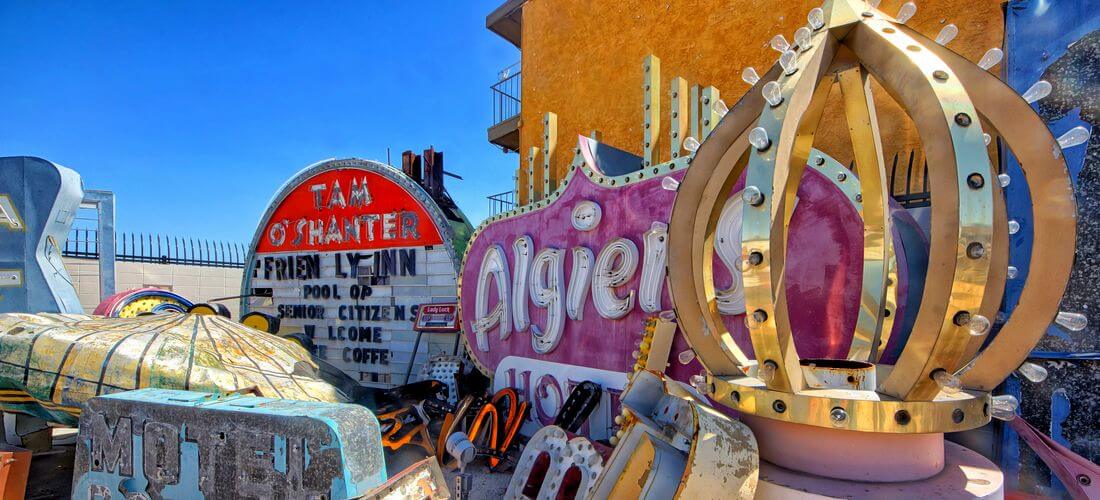 The Neon Museum, Las Vegas - photo of neon signs at the museum - American Butler