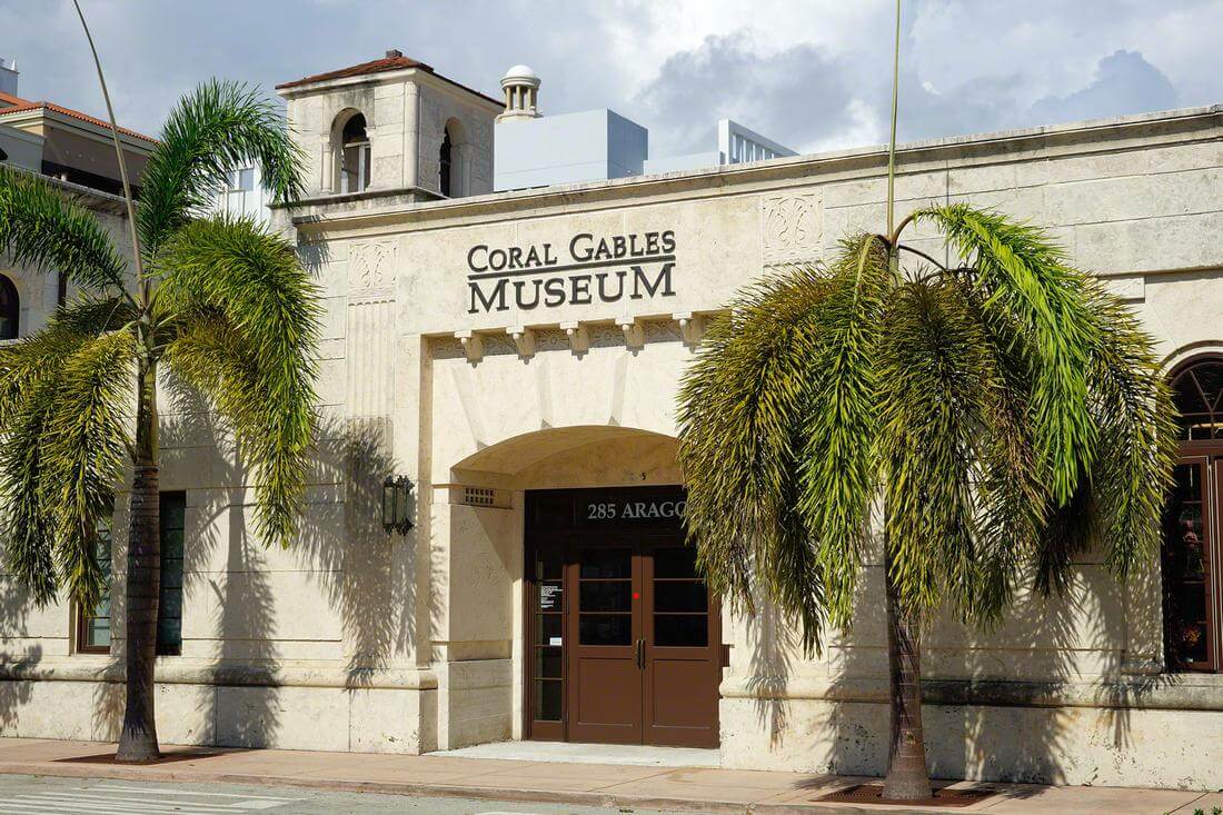 Photo of the main entrance to the Coral Gables Museum in Florida — American Butler