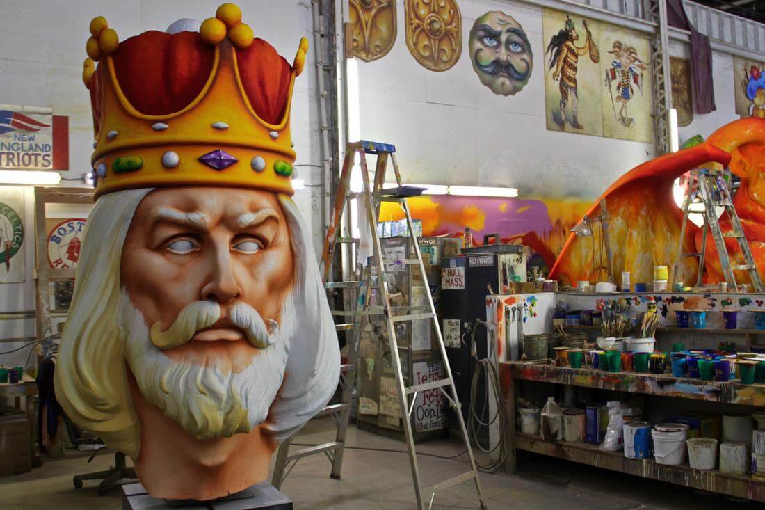 Exhibits at the World Mardi Gras Warehouse in New Orleans - American Butler