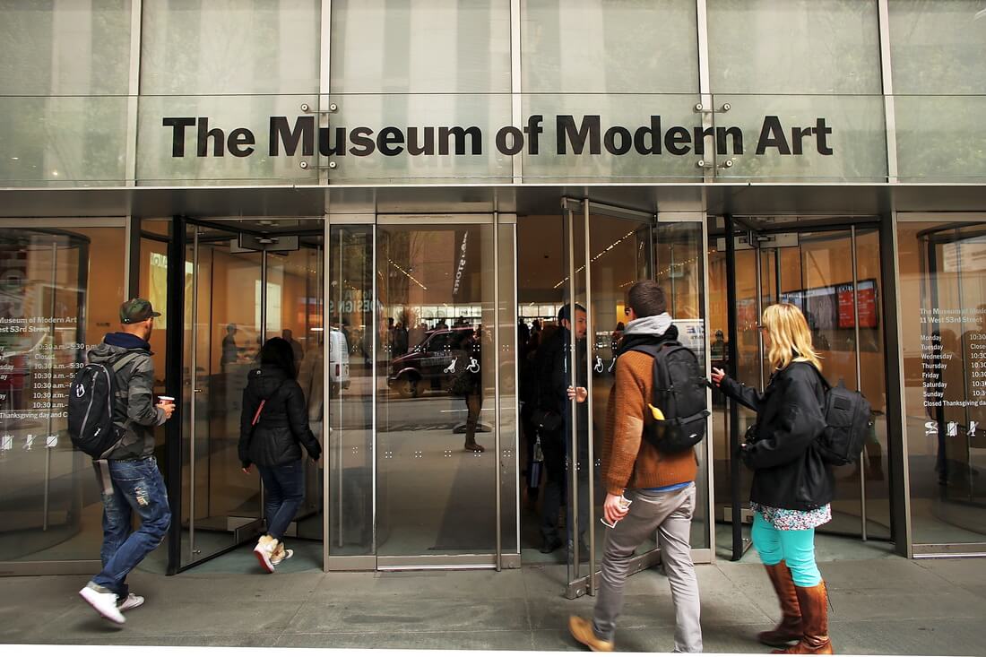Photo of the main entrance to the Museum of Modern Art in New York — American Butler