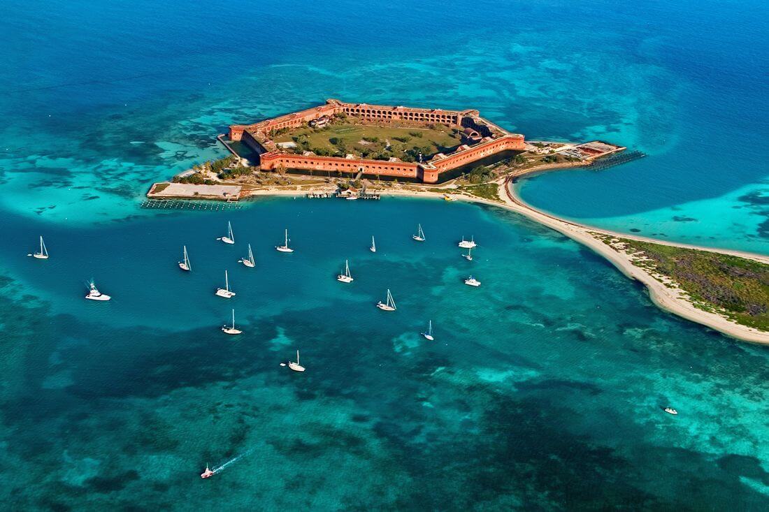 Photo of Dry Tortugas National Park and Fort Jefferson from above — American Butler