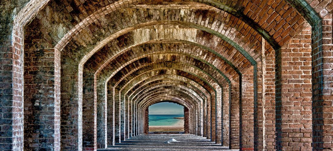 Photos of corridors in Fort Jefferson, Florida — Dry Tortugas National Park — American Butler