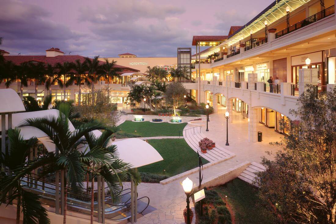 Shops at Merrick park Miami — photo of an open-air shopping center — American Butler