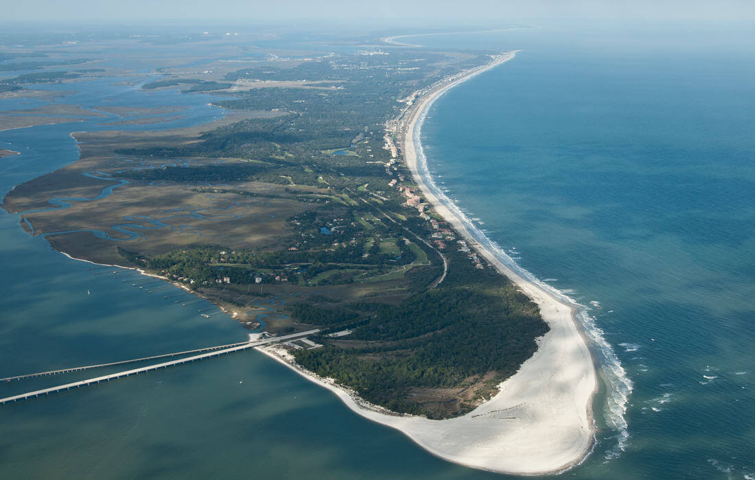 Photo of Amelia Island from above - American Butler