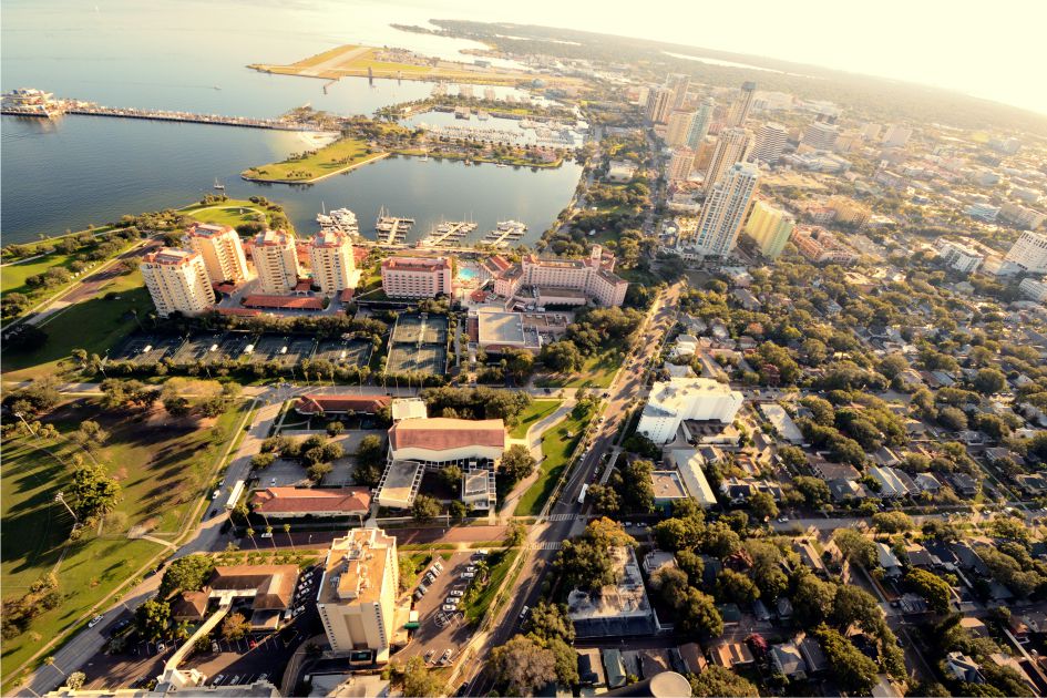 St. Pete in Florida — photo of the city panorama from above — American Butler