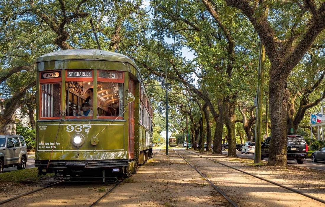 Фото трамвая в городе Новый Орлеан в Луизиане - American Butler