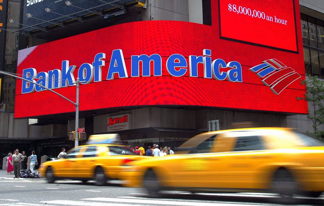 Photo of Bank of America in New York - the main bank of the United States - American Butler