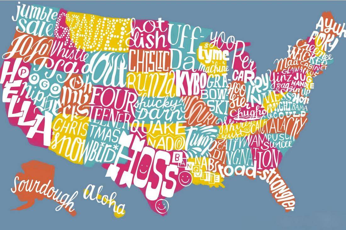 Фото карты сленговых выражений в США — American Butler
