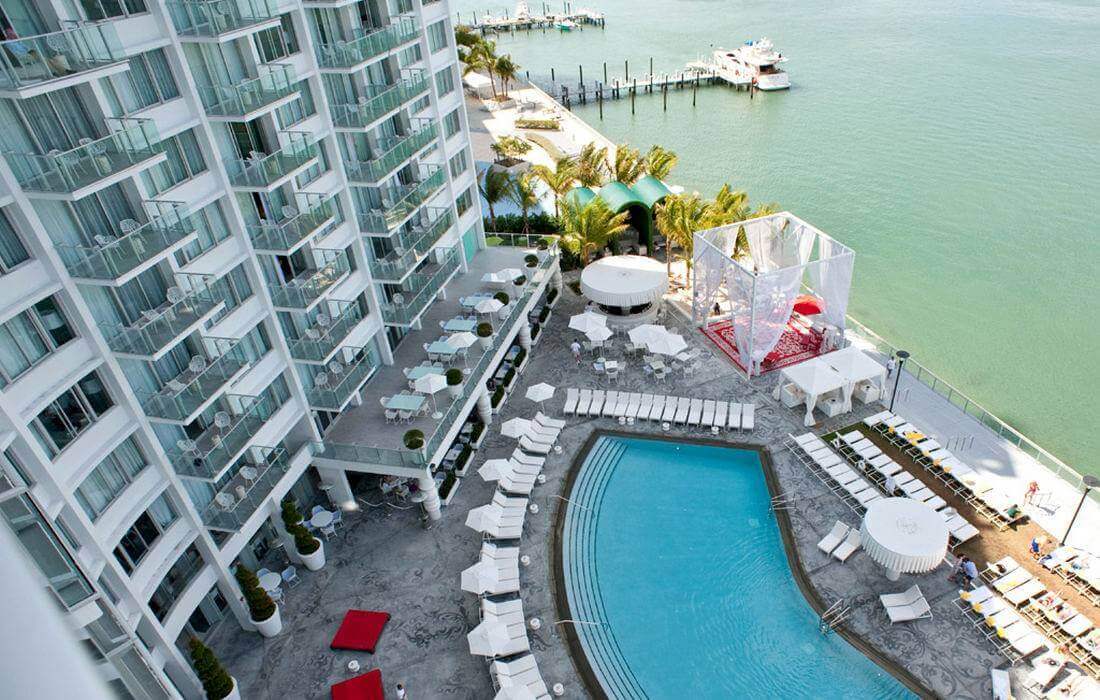 Вечеринки в Майами - фото бассейна с пальмами - American Butler