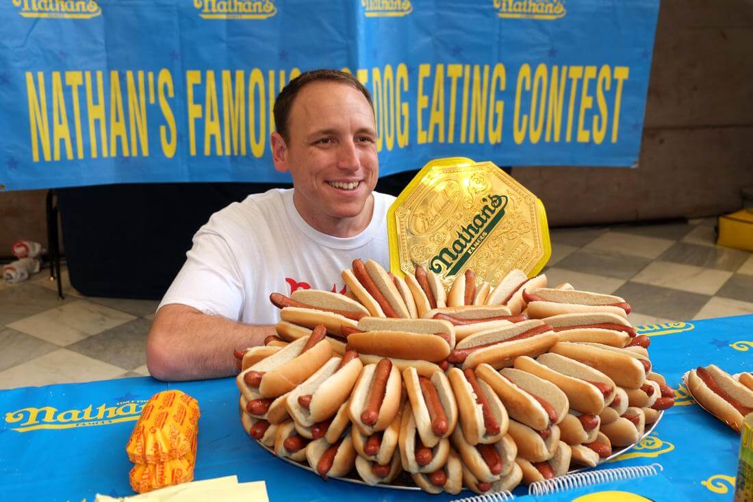 U.S. Hot Dog Eating Winner photo — American Hot Dog Day July 18 — American Butler