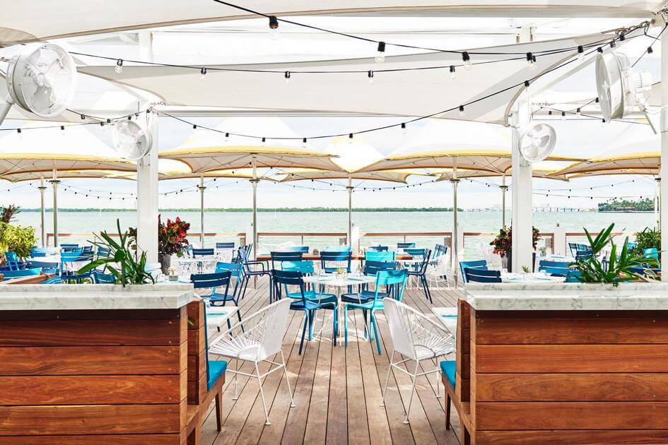 Restaurant Lido Bayside Grill overlooking Miami and the water - American Butler