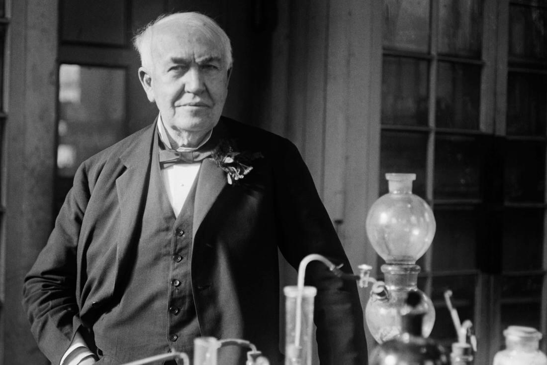 The creator and inventor of the kinetoscope Thomas Edison — photo scientist — American Butler