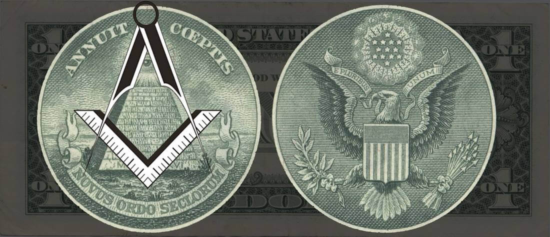 Знаки масонства в США на долларовых купюрах - American Butler