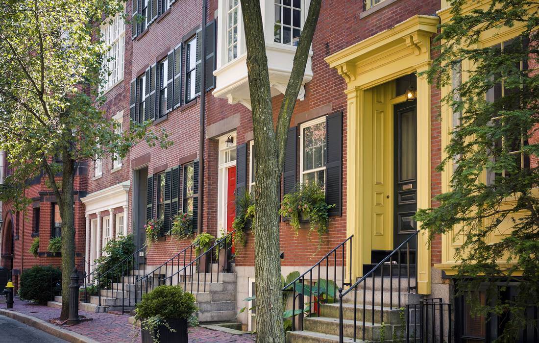Жилая недвижимость в Америке — фото таунхаусов в Бостоне — American Butler