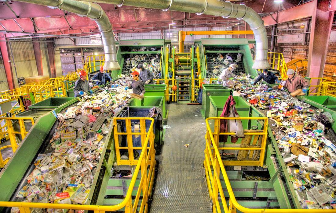 Ресайклинг в Америке — фото перерабатывающего мусор завода в США — American Butler 
