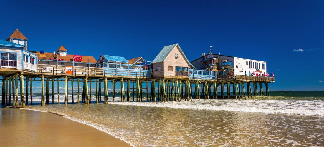 Boardwalks in the USA — photo of Old Orchard Beach Pier, Maine — American Butler