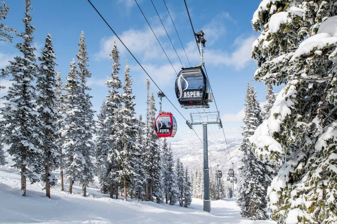 Лучшие горнолыжные курорты США — фото спуска и подъёмников в Аспене, Колорадо — American Butler