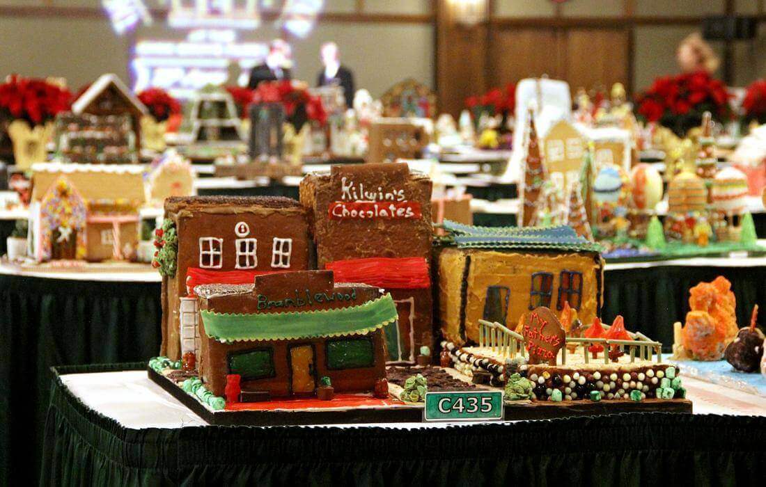 American cities decorated before Christmas — gingerbread house photo — American Butler
